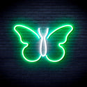 advpro-butterfly-ultra-bright-led-neon-sign-fnu0216 - White & Green