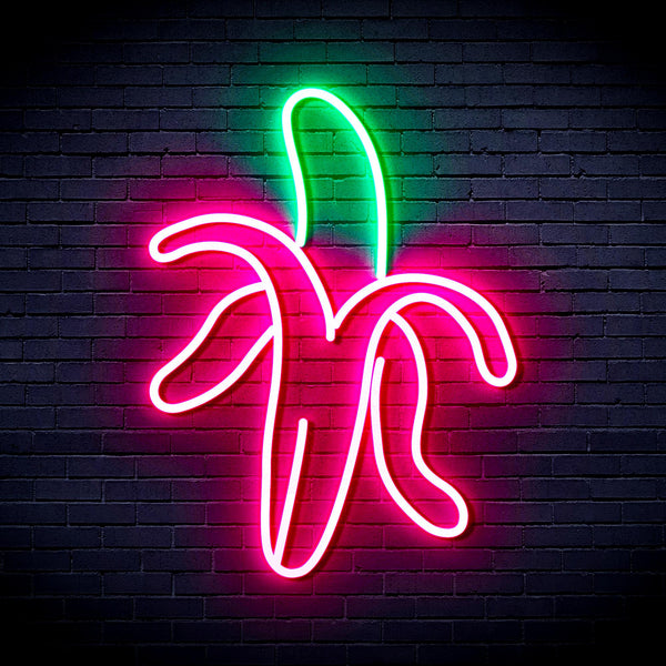 advpro-banana-ultra-bright-led-neon-sign-fnu0218 - Green & Pink