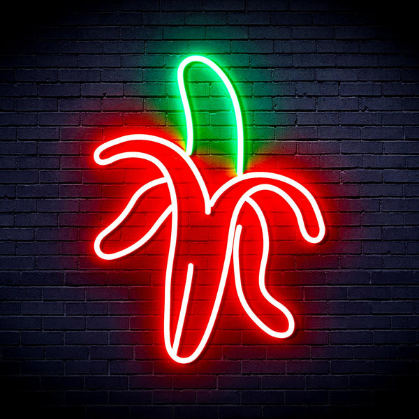 advpro-banana-ultra-bright-led-neon-sign-fnu0218 - Green & Red