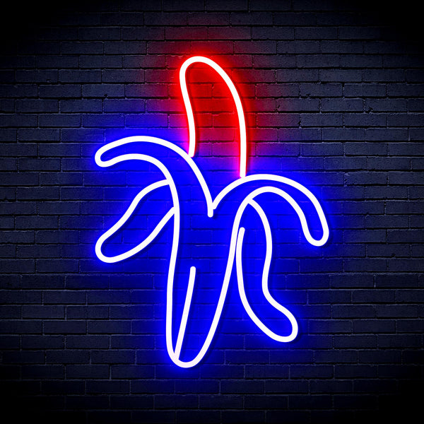 advpro-banana-ultra-bright-led-neon-sign-fnu0218 - Red & Blue