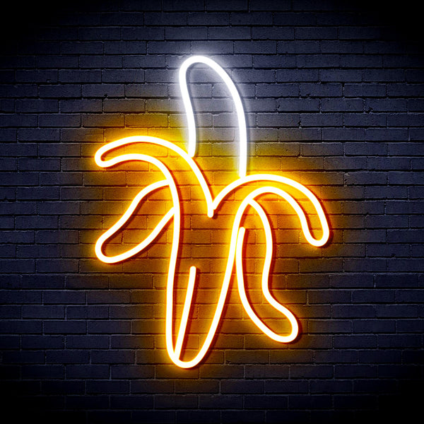 advpro-banana-ultra-bright-led-neon-sign-fnu0218 - White & Golden Yellow