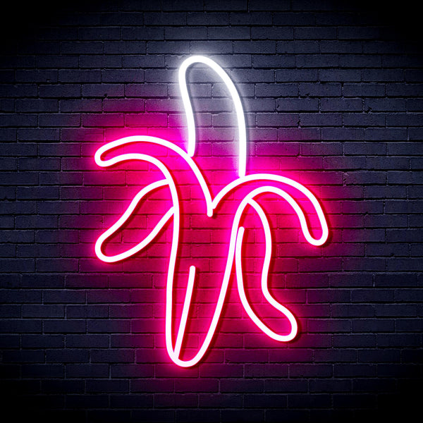 advpro-banana-ultra-bright-led-neon-sign-fnu0218 - White & Pink