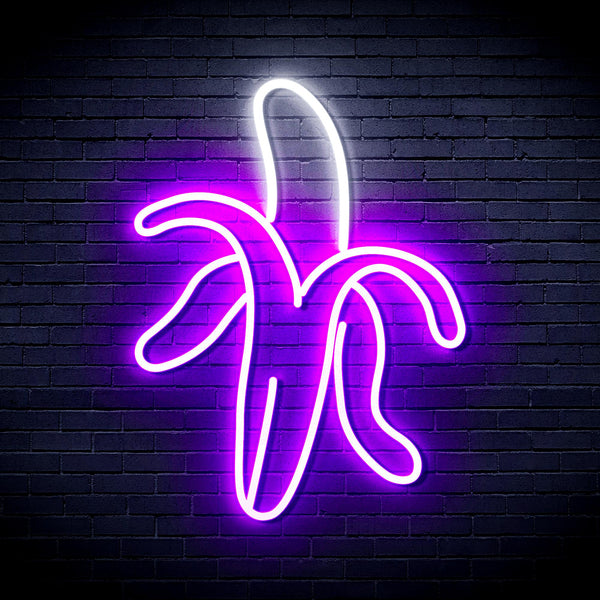 advpro-banana-ultra-bright-led-neon-sign-fnu0218 - White & Purple