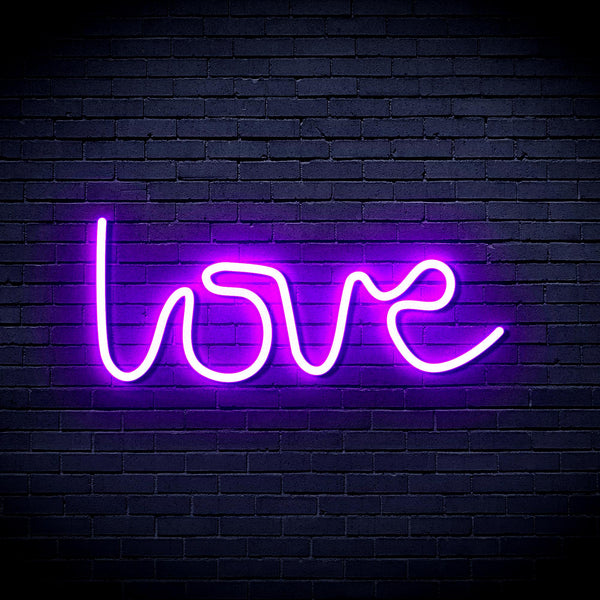 advpro-love-shape-ultra-bright-led-neon-sign-fnu0219 - Purple