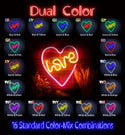 advpro-heart-with-love-ultra-bright-led-neon-sign-fnu0221 - Dual-Color