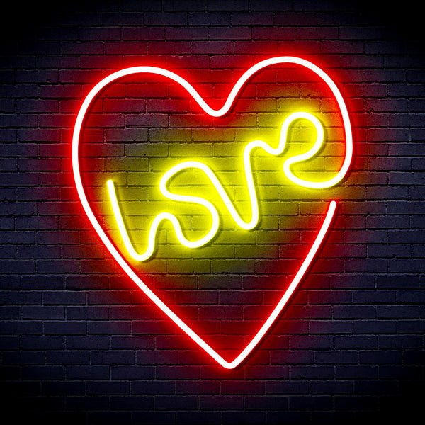 advpro-heart-with-love-ultra-bright-led-neon-sign-fnu0221 - Red & Yellow