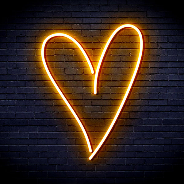 advpro-heart-ultra-bright-led-neon-sign-fnu0224 - Golden Yellow