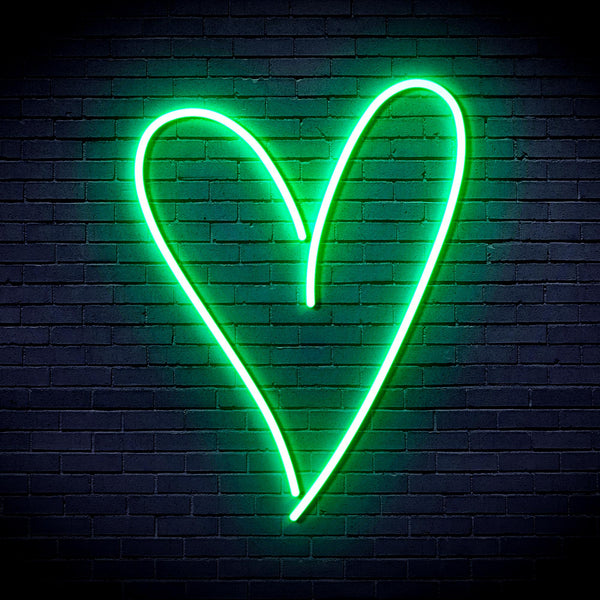 advpro-heart-ultra-bright-led-neon-sign-fnu0224 - Green