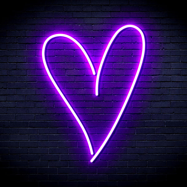 advpro-heart-ultra-bright-led-neon-sign-fnu0224 - Purple