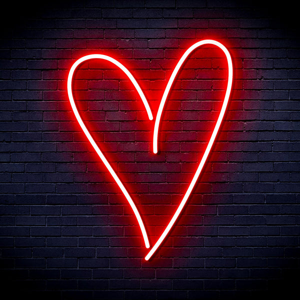 advpro-heart-ultra-bright-led-neon-sign-fnu0224 - Red