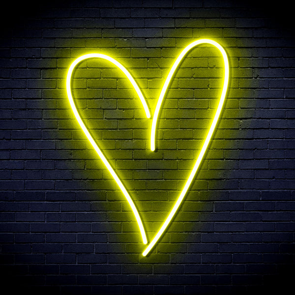 advpro-heart-ultra-bright-led-neon-sign-fnu0224 - Yellow