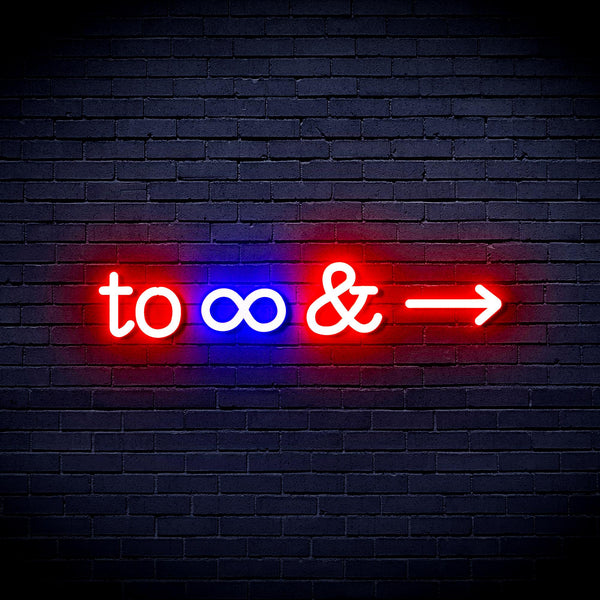 advpro-to-infinity-ultra-bright-led-neon-sign-fnu0226 - Blue & Red