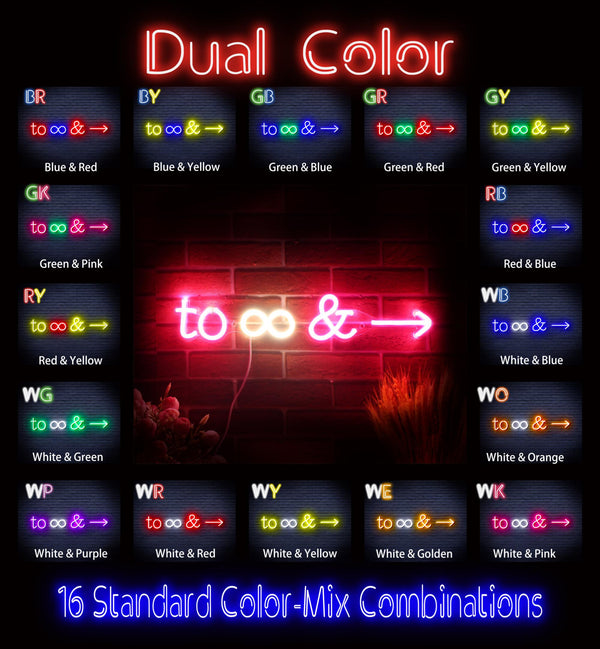 advpro-to-infinity-ultra-bright-led-neon-sign-fnu0226 - Dual-Color