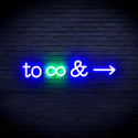 advpro-to-infinity-ultra-bright-led-neon-sign-fnu0226 - Green & Blue