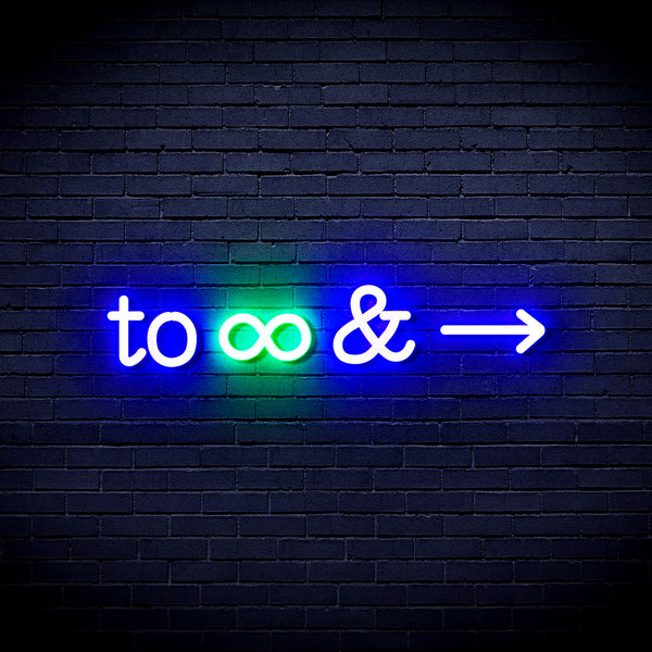 advpro-to-infinity-ultra-bright-led-neon-sign-fnu0226 - Green & Blue