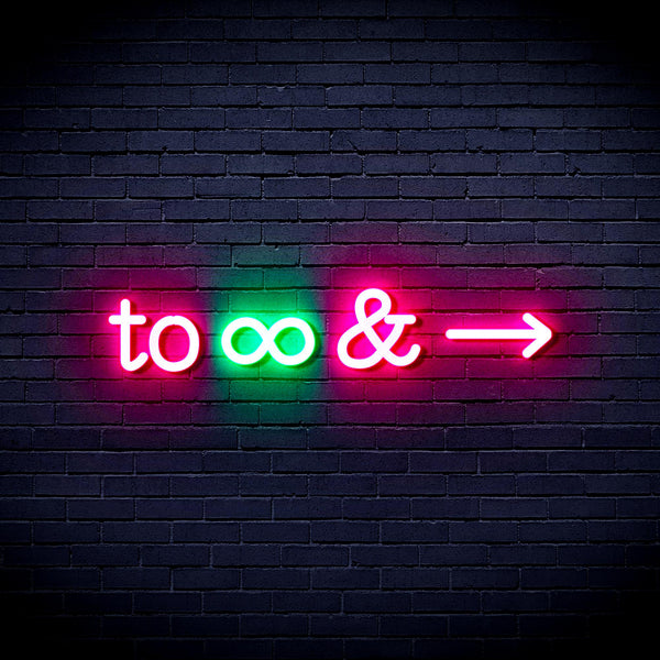 advpro-to-infinity-ultra-bright-led-neon-sign-fnu0226 - Green & Pink