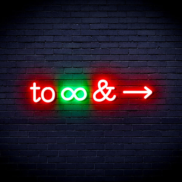 advpro-to-infinity-ultra-bright-led-neon-sign-fnu0226 - Green & Red