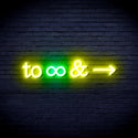 advpro-to-infinity-ultra-bright-led-neon-sign-fnu0226 - Green & Yellow