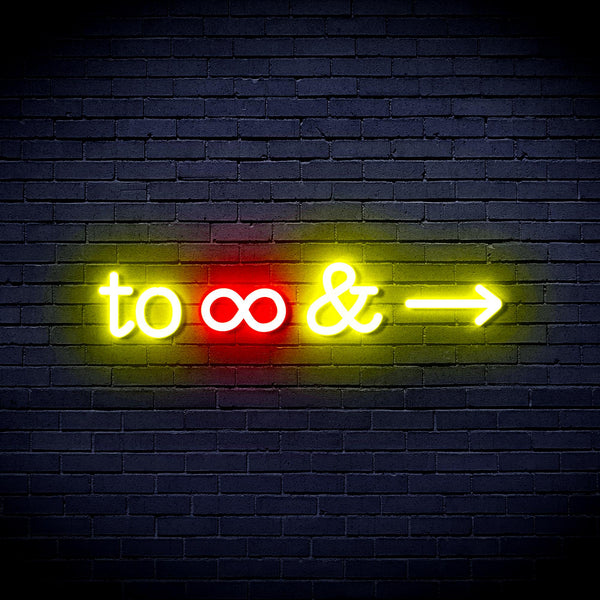 advpro-to-infinity-ultra-bright-led-neon-sign-fnu0226 - Red & Yellow