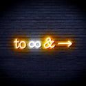 advpro-to-infinity-ultra-bright-led-neon-sign-fnu0226 - White & Golden Yellow