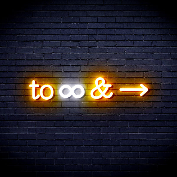advpro-to-infinity-ultra-bright-led-neon-sign-fnu0226 - White & Golden Yellow
