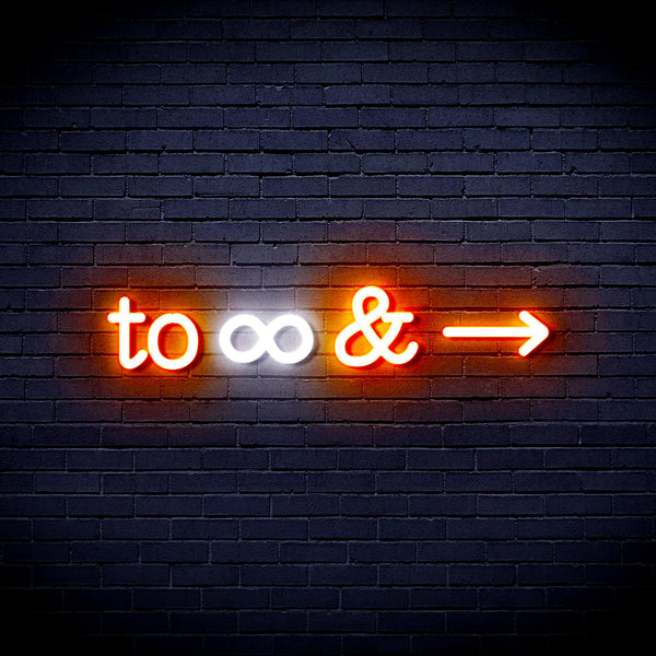 advpro-to-infinity-ultra-bright-led-neon-sign-fnu0226 - White & Orange