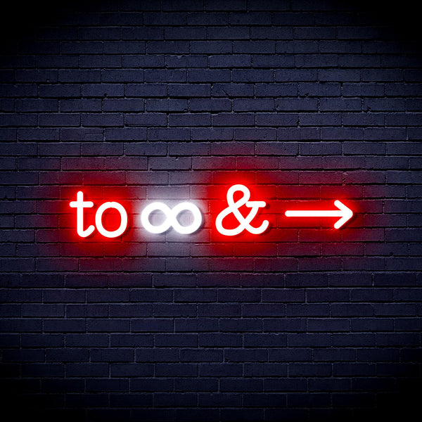 advpro-to-infinity-ultra-bright-led-neon-sign-fnu0226 - White & Red
