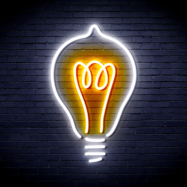 advpro-light-blub-ultra-bright-led-neon-sign-fnu0230 - White & Golden Yellow