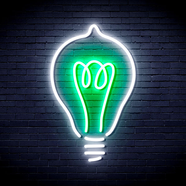 advpro-light-blub-ultra-bright-led-neon-sign-fnu0230 - White & Green