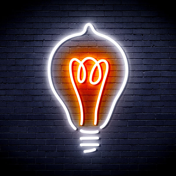 advpro-light-blub-ultra-bright-led-neon-sign-fnu0230 - White & Orange