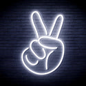 advpro-hand-showing-v-sign-ultra-bright-led-neon-sign-fnu0231 - White
