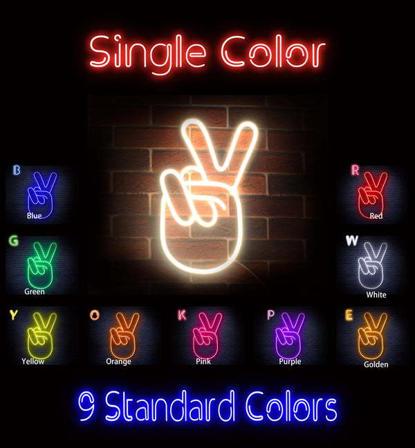 advpro-hand-show-v-sign-ultra-bright-led-neon-sign-fnu0232 - Classic