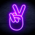 advpro-hand-show-v-sign-ultra-bright-led-neon-sign-fnu0232 - Purple