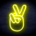 advpro-hand-show-v-sign-ultra-bright-led-neon-sign-fnu0232 - Yellow