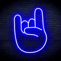 advpro-rock-on-hand-sign-ultra-bright-led-neon-sign-fnu0233 - Blue