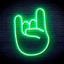 advpro-rock-on-hand-sign-ultra-bright-led-neon-sign-fnu0233 - Green