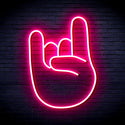 advpro-rock-on-hand-sign-ultra-bright-led-neon-sign-fnu0233 - Pink