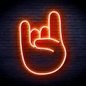 advpro-rock-on-hand-sign-ultra-bright-led-neon-sign-fnu0233 - Orange