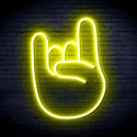 advpro-rock-on-hand-sign-ultra-bright-led-neon-sign-fnu0233 - Yellow