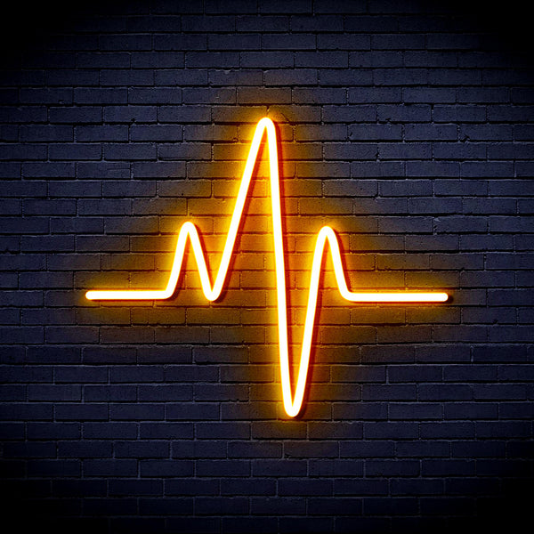advpro-heart-beat-pulse-ultra-bright-led-neon-sign-fnu0234 - Golden Yellow