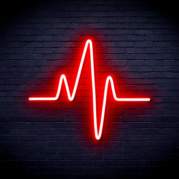 advpro-heart-beat-pulse-ultra-bright-led-neon-sign-fnu0234 - Red