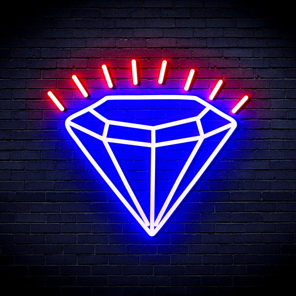 advpro-diamond-ultra-bright-led-neon-sign-fnu0235 - Blue & Red