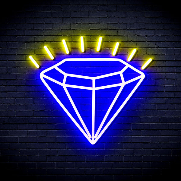 advpro-diamond-ultra-bright-led-neon-sign-fnu0235 - Blue & Yellow