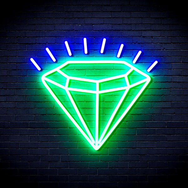 advpro-diamond-ultra-bright-led-neon-sign-fnu0235 - Green & Blue