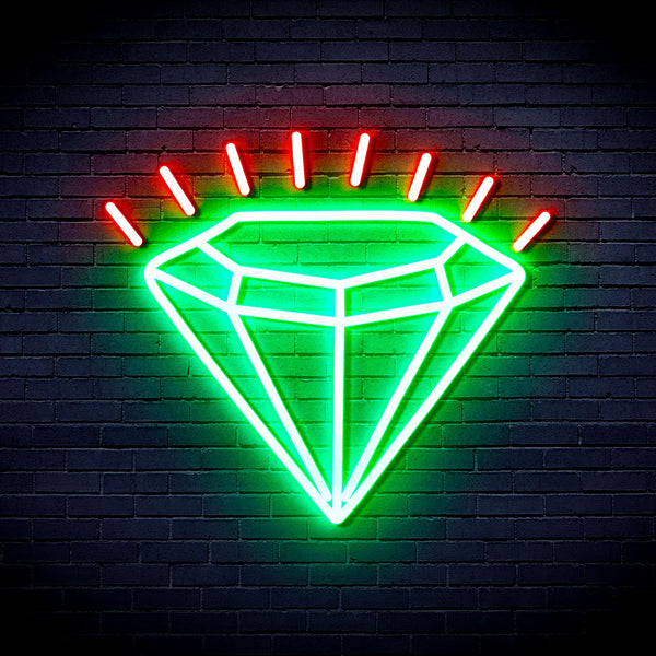 advpro-diamond-ultra-bright-led-neon-sign-fnu0235 - Green & Red