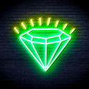 advpro-diamond-ultra-bright-led-neon-sign-fnu0235 - Green & Yellow