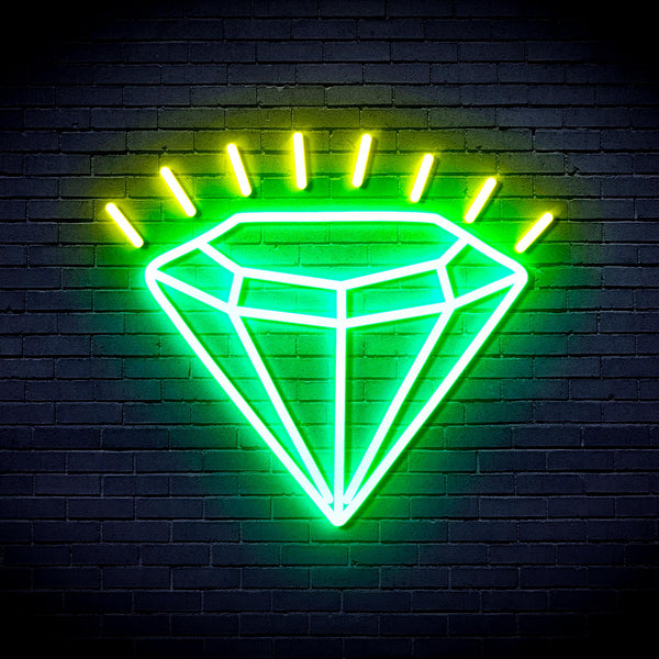 advpro-diamond-ultra-bright-led-neon-sign-fnu0235 - Green & Yellow