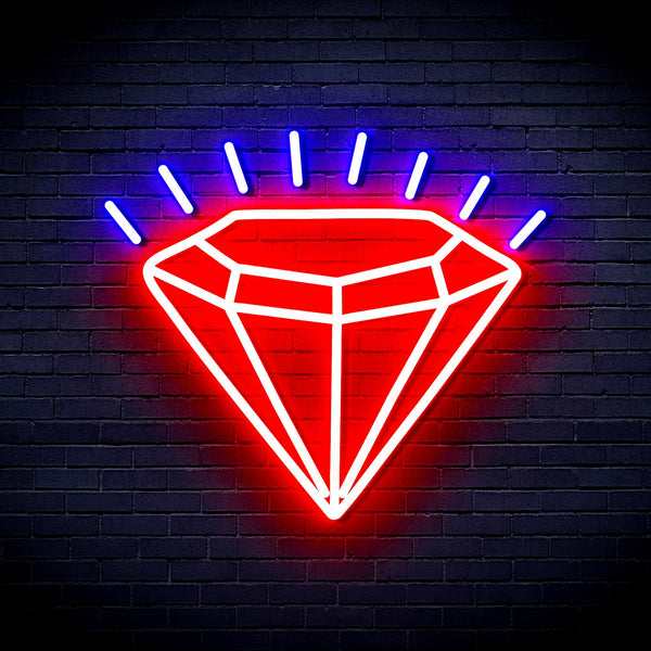 advpro-diamond-ultra-bright-led-neon-sign-fnu0235 - Red & Blue