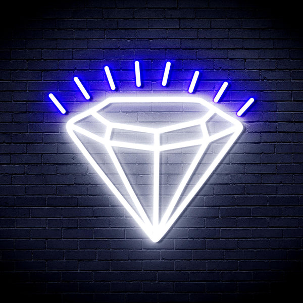 advpro-diamond-ultra-bright-led-neon-sign-fnu0235 - White & Blue