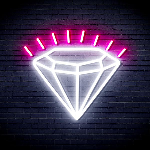 advpro-diamond-ultra-bright-led-neon-sign-fnu0235 - White & Pink